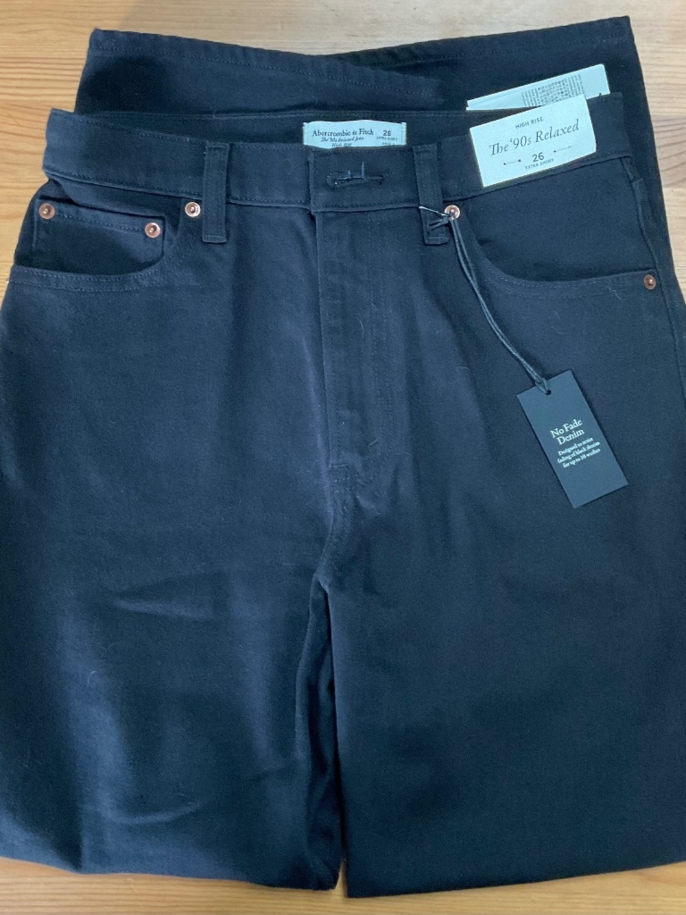Abercrombie black high rise jeans size 26 short